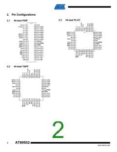 浏览型号AT89S52-33AU的Datasheet PDF文件第2页