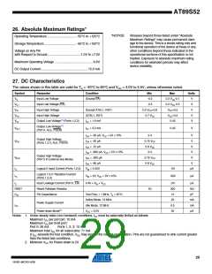 浏览型号AT89S52-33AU的Datasheet PDF文件第29页