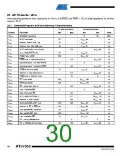 浏览型号AT89S52-33AU的Datasheet PDF文件第30页