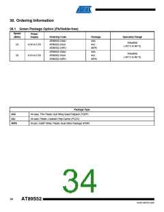 浏览型号AT89S52-33AU的Datasheet PDF文件第34页