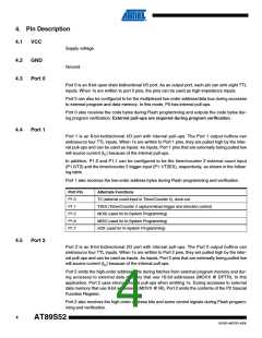 浏览型号AT89S52-33AU的Datasheet PDF文件第4页
