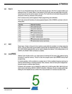浏览型号AT89S52-33AU的Datasheet PDF文件第5页