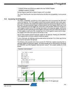 浏览型号ATMEGA64A-AU的Datasheet PDF文件第114页
