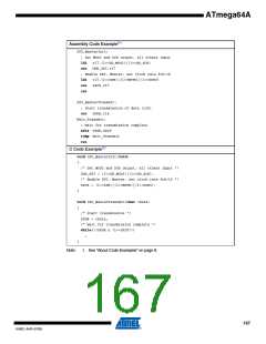 浏览型号ATMEGA64A-AU的Datasheet PDF文件第167页