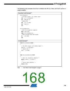 浏览型号ATMEGA64A-AU的Datasheet PDF文件第168页
