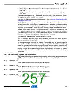 浏览型号ATMEGA64A-AU的Datasheet PDF文件第257页