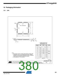 浏览型号ATMEGA64A-AU的Datasheet PDF文件第380页