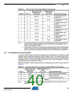 浏览型号ATMEGA64A-AU的Datasheet PDF文件第40页