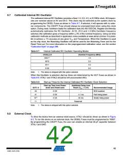 浏览型号ATMEGA64A-AU的Datasheet PDF文件第42页