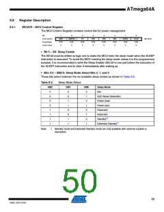 浏览型号ATMEGA64A-AU的Datasheet PDF文件第50页