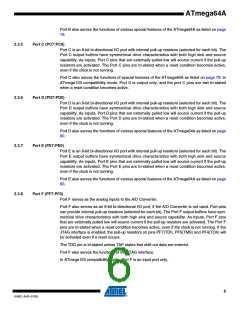 浏览型号ATMEGA64A-AU的Datasheet PDF文件第6页