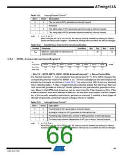 浏览型号ATMEGA64A-AU的Datasheet PDF文件第66页