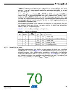浏览型号ATMEGA64A-AU的Datasheet PDF文件第70页