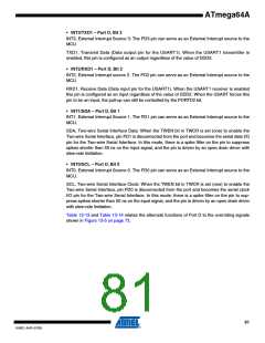 浏览型号ATMEGA64A-AU的Datasheet PDF文件第81页