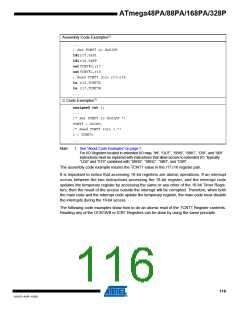 浏览型号ATMEGA48PA-AU的Datasheet PDF文件第116页