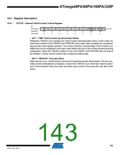 浏览型号ATMEGA48PA-AU的Datasheet PDF文件第143页