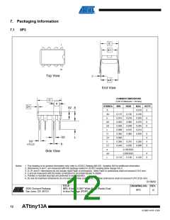 浏览型号ATTINY13A-SU的Datasheet PDF文件第12页