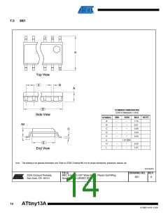 浏览型号ATTINY13A-SU的Datasheet PDF文件第14页