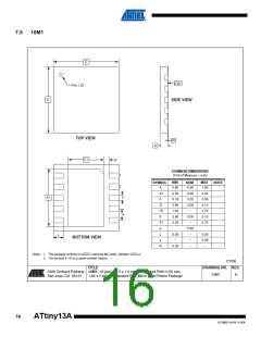 浏览型号ATTINY13A-SU的Datasheet PDF文件第16页