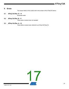 浏览型号ATTINY13A-SU的Datasheet PDF文件第17页