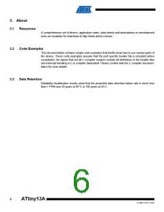 浏览型号ATTINY13A-SU的Datasheet PDF文件第6页