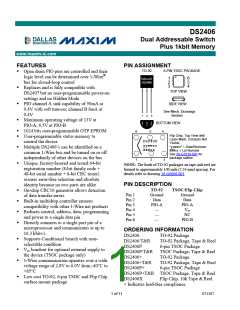 浏览型号DS2406P+R的Datasheet PDF文件第1页
