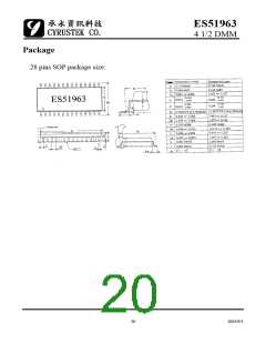 浏览型号ES51963的Datasheet PDF文件第20页