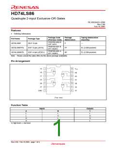浏览型号HD74LS86P的Datasheet PDF文件第1页