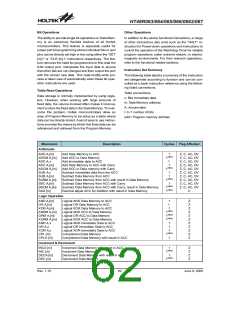浏览型号HT48R063的Datasheet PDF文件第62页