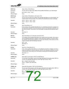 浏览型号HT48R063的Datasheet PDF文件第72页