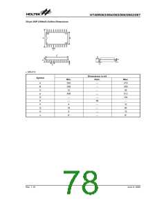 浏览型号HT48R063的Datasheet PDF文件第78页