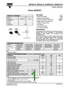 浏览型号IRFR310的Datasheet PDF文件第1页