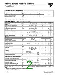 浏览型号IRFR310的Datasheet PDF文件第2页