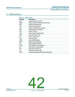 浏览型号LPC2214FBD144/00的Datasheet PDF文件第42页