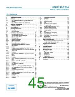 浏览型号LPC2214FBD144/00的Datasheet PDF文件第45页