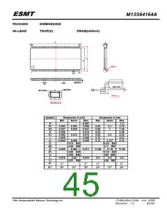 浏览型号M13S64164A_09的Datasheet PDF文件第45页