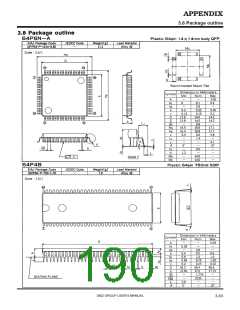 浏览型号M38027M5-XXXFP的Datasheet PDF文件第190页