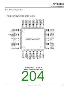 浏览型号M38027M5-XXXFP的Datasheet PDF文件第204页