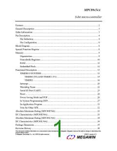 浏览型号MPC89X54A的Datasheet PDF文件第1页