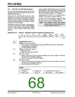 浏览型号PIC12F683-I/SNG的Datasheet PDF文件第68页