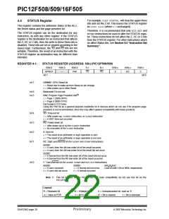 浏览型号PIC16F505-I/SL的Datasheet PDF文件第22页