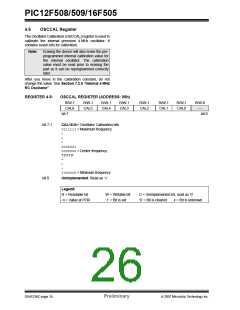 浏览型号PIC16F505-I/SL的Datasheet PDF文件第26页