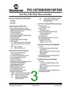 浏览型号PIC16F505-I/SL的Datasheet PDF文件第3页