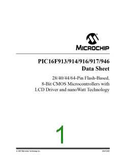 浏览型号PIC16F913-I/ML的Datasheet PDF文件第1页