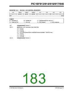 浏览型号PIC16F916-I/SO的Datasheet PDF文件第183页