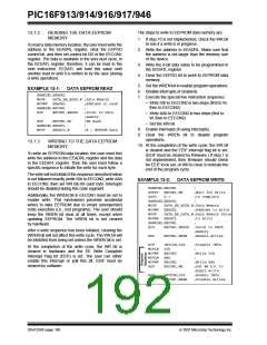 浏览型号PIC16F916-I/SO的Datasheet PDF文件第192页