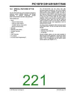 浏览型号PIC16F916-I/SO的Datasheet PDF文件第221页