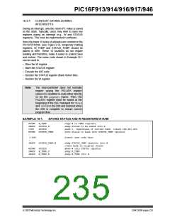 浏览型号PIC16F916-I/SO的Datasheet PDF文件第235页