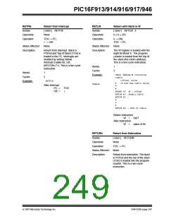 浏览型号PIC16F916-I/SO的Datasheet PDF文件第249页