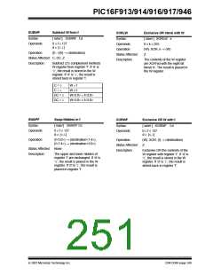 浏览型号PIC16F916-I/SO的Datasheet PDF文件第251页